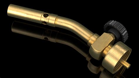 Brass Pencil Flame Propane Torch Head 3d Model 14 3ds Blend C4d