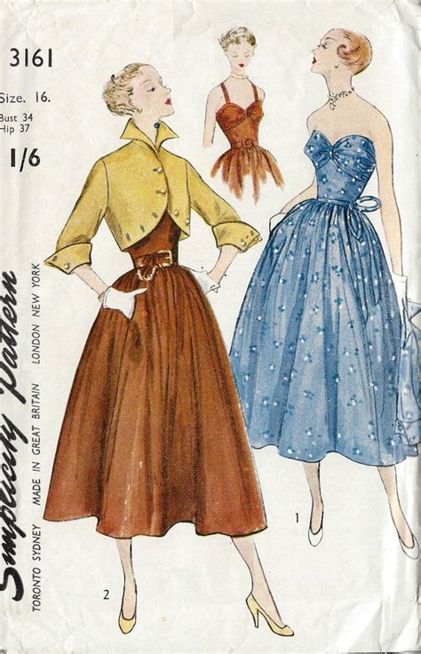 1950 Vintage Sewing Pattern B34 Dress And Jacket R656 Etsy Australia