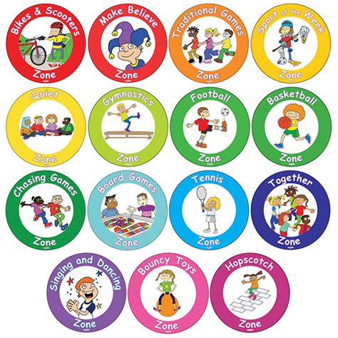Playground Zone Signs Set Of Fifteen Jenny Mosley Education Training And Resources