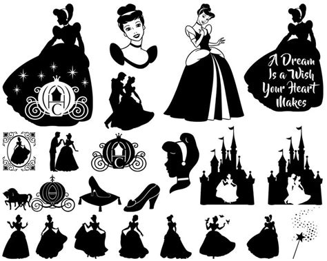 Cinderella SVG Princess SVG Disney Princess Castle SVG 3D STL Models