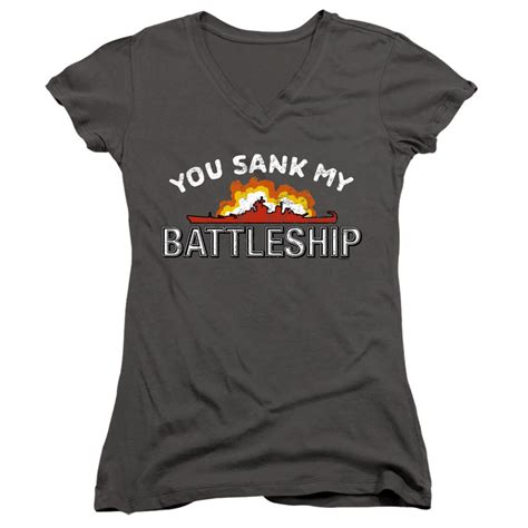 Battleship You Sank My Ship Juniors And Women Charcoal Etsy