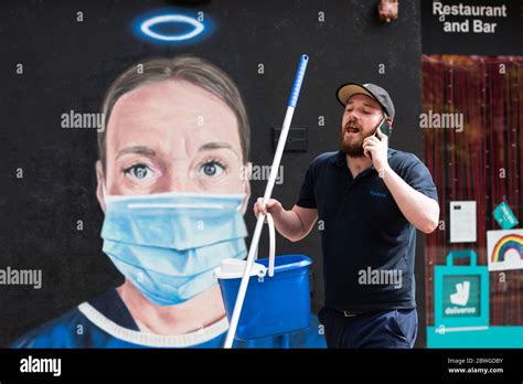 mural featuring manchester royal infirmary nurse debra williams as an angel by akse p19