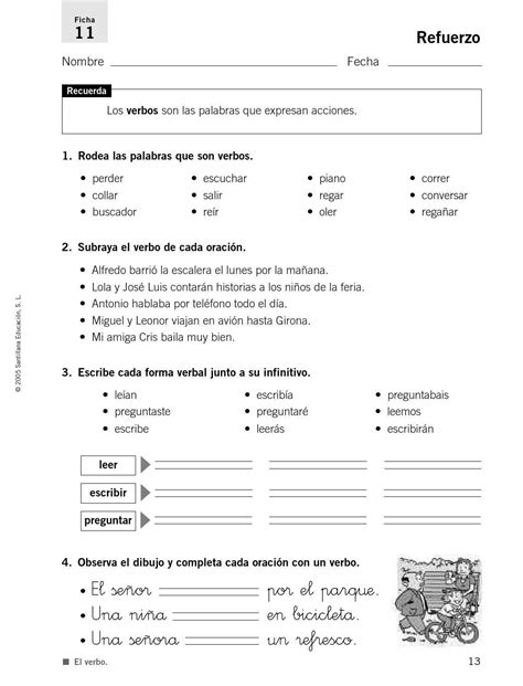 Refuerzo Y Ampliacion Lengua Primaria Phpapp Spanish Classroom