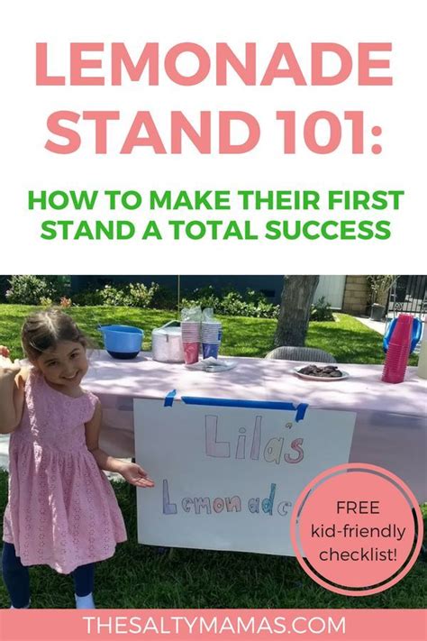 How To Set Up A Lemonade Stand Free Lemonade Stand Checklist Kids