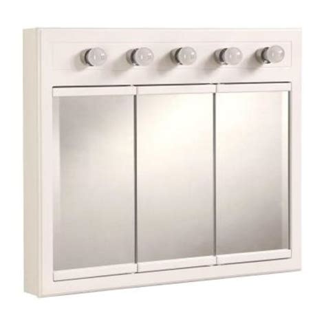 Looking for new modern surface mount medicine cabinets for sale online? Design House Concord 36 in. x 30 in. 5-Light Tri-View ...