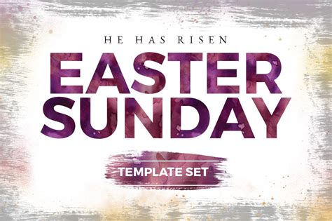 Easter Sunday Church Template Rustic Flyer Templates Creative Market