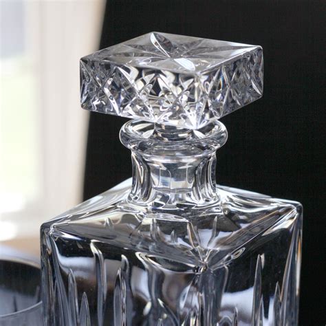 Diamond Pattern Crystal Whiskey Decanter Healy Glass Artistry