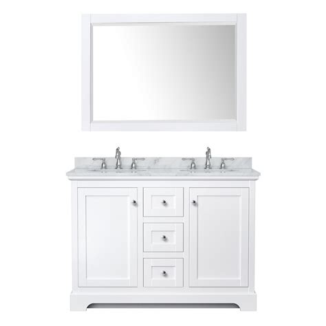 Maybe you would like to learn more about one of these? 48" Double Bathroom Vanity in White with Countertop, Sinks ...