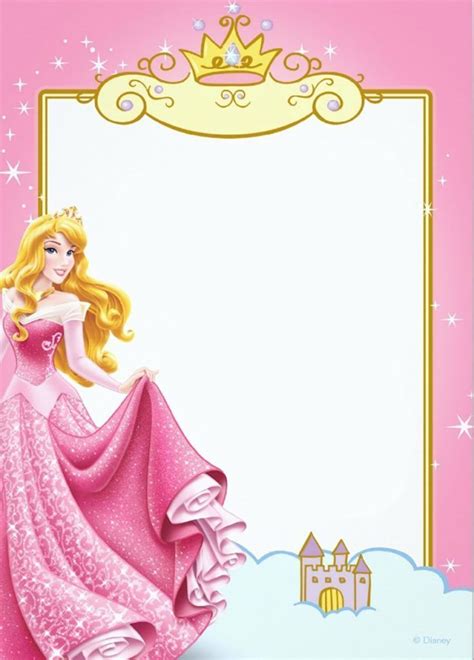 Printable Princess Invitation Card Disney Princess Invitations
