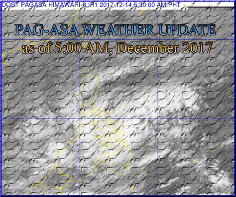 To access all of the content on yr, we recommend that you update your browser. PAG-ASA Weather Update as of 5:00 AM, 14 December 2017 ...