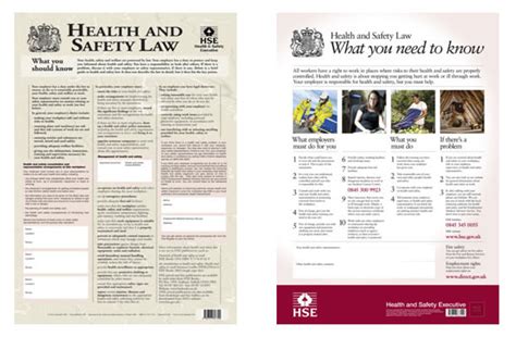 In addition, section 5(a)(1) of the occupational safety and health act, known as the general duty clause , requires employers to provide their employees with a workplace that is free of recognized hazards. HSE Law Poster Changes - Protectus