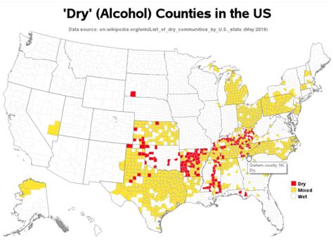 Which Counties In The Us Are Still Dry Graphically Speaking