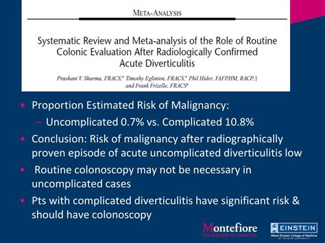 Diagnosis And Management Of Acute Diverticulitis