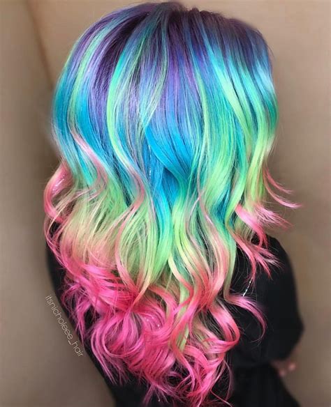 see this instagram photo by rebeccataylorhair 6 044 likes hidden rainbow hair hair styles