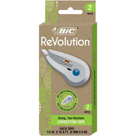 Bic Wite Out Correction Tape 020 508 Mm Width X 198 Ft Length