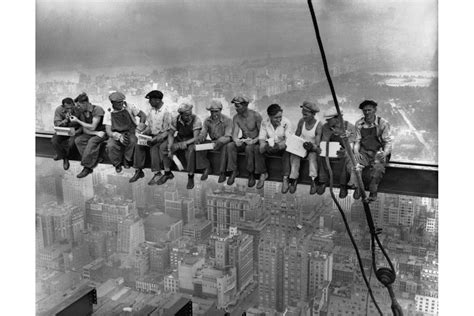 empire state building construction lunch