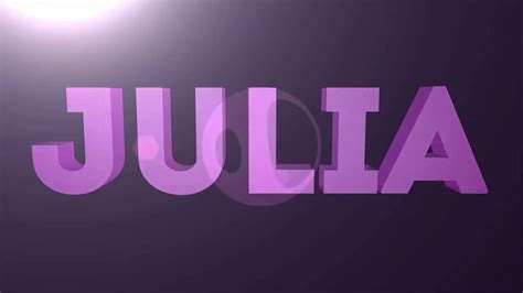 Intro Com Nome Julia Youtube