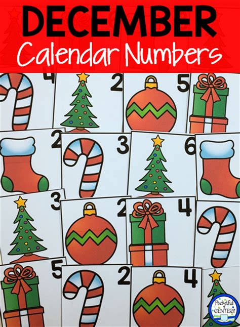 Pocketful Of Centers December Calendar Numbers