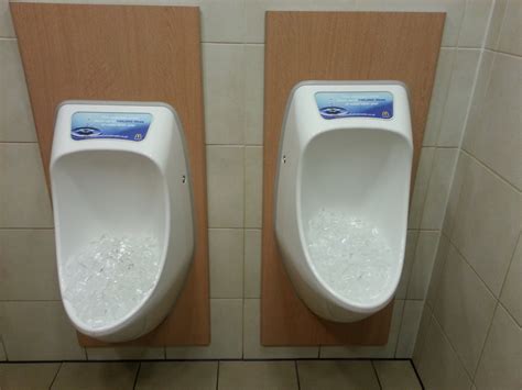 These Waterless Urinals Are Filled With Ice Rmildlyinteresting