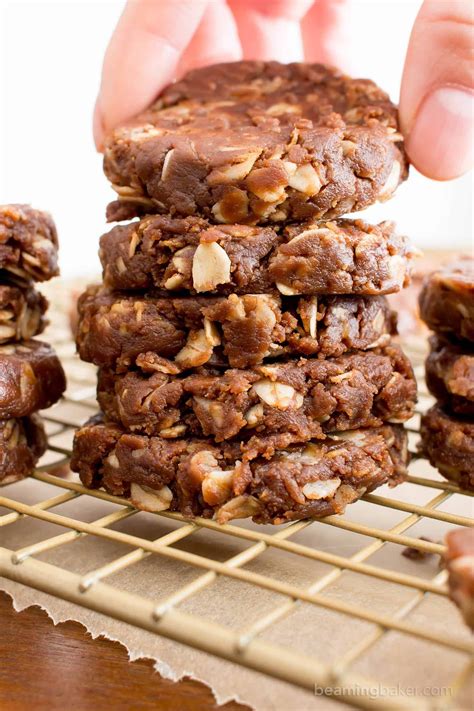 4 Ingredient No Bake Chocolate Peanut Butter Oatmeal Cookies V Gf Df