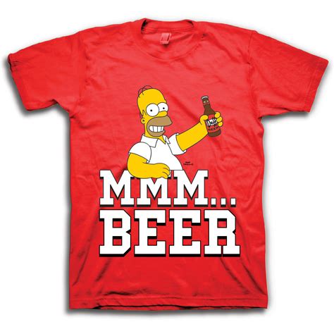 The Simpsons Homer Mmm Beer Mens Graphic Short Sleeve T Shirt