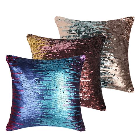 New Sequins Cushion Mermaid Sequin Pillow Case Magical Color Changing