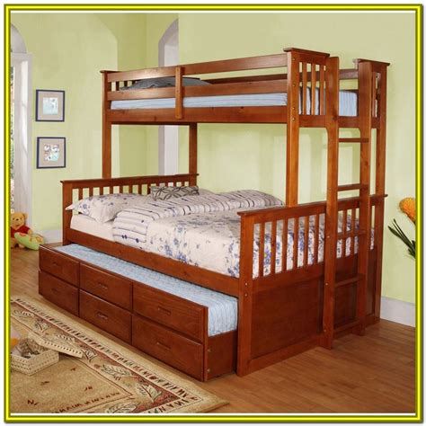 Bunk Beds Full Over Queen With Trundle Bedroom Home Decorating