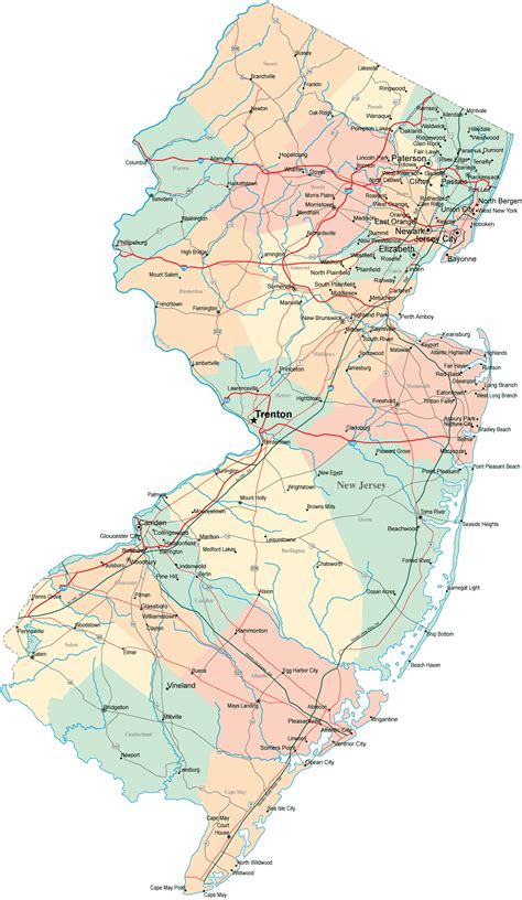 New Jersey Map Rich Image And Wallpaper