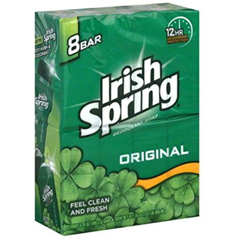 Irish Spring Original Deodrant Soap Unisex Soap 375 Oz Bars 8 Count