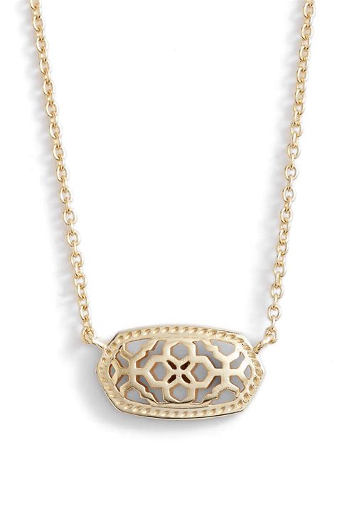 Kendra Scott Elisa Statement Necklace In Yellow Gold Plate Modesens