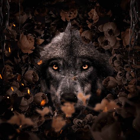 Flower Wolf Wallpapers Wallpaper Cave