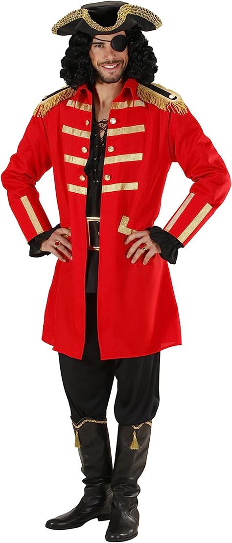 red pirate captain costume small for buccaneer fancy dress toptoy