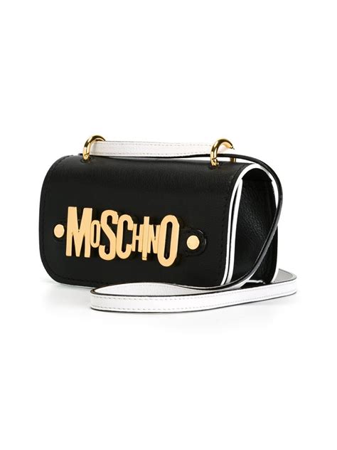 Moschino Logo Plaque Crossbody Bag Satchel Bags Crossbody Bag