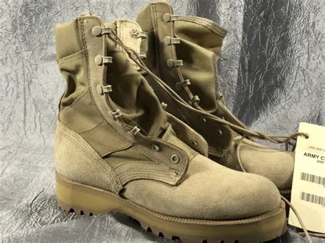 Us Army Hot Weather Desert Tan Military Combat Boots Mens Size 5 R 52