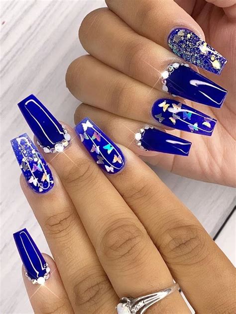 Royal Blue And Black Nail Designs Design Talk