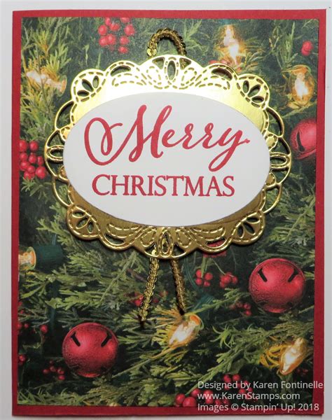 All Is Bright Merry Christmas Card Stamping With Karen