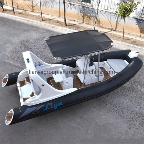 Liya 19FT Rib Boat Hypalon Rigid Inflatable Boat With Outboard Motor