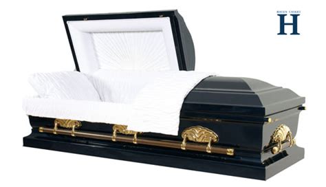 Black And Gold Casket 18 Gauge Full Couch Casket Sales Inc