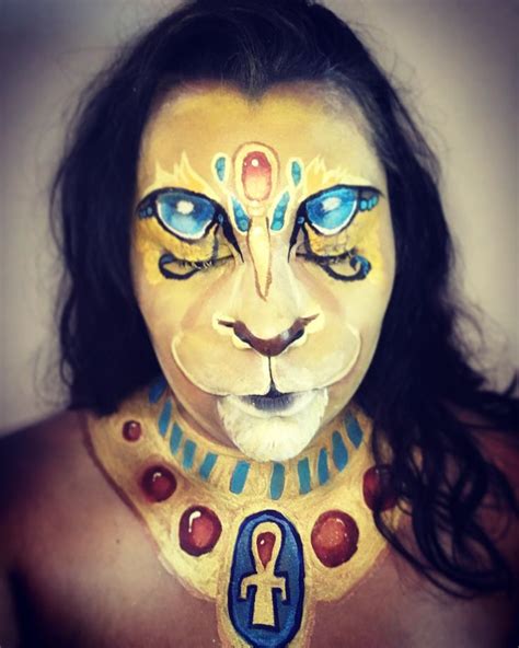Lioness Sekhmet Goddess Inspired Look Carnival Face Paint Sekhmet Face Painting