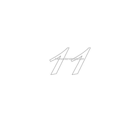 Free Initial 11 Number Stencil