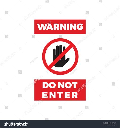 Do Not Enter Warning Symbol Vector Stock Vector Royalty Free