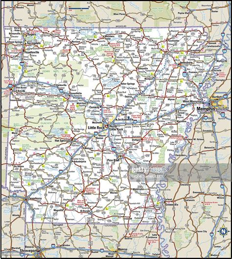 Arkansas Highway Map High Res Vector Graphic Getty Images