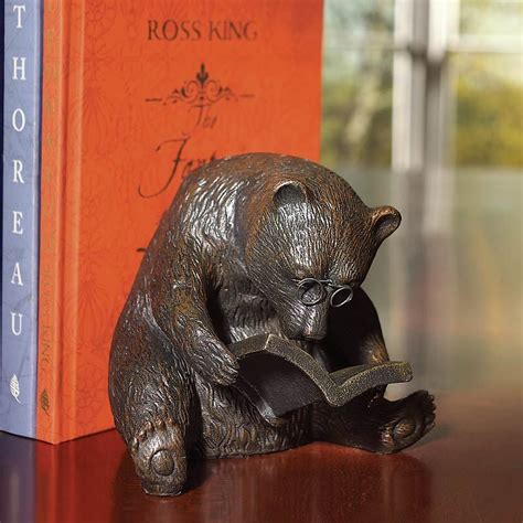 Reading Bear Bookend Book End Bookend Bookends Books Book Art