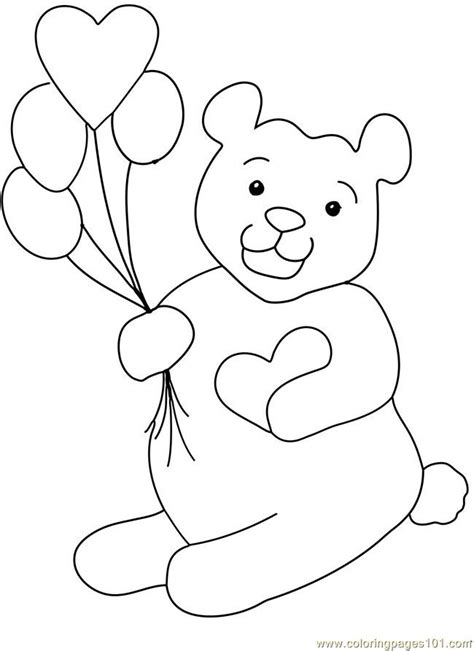 Print out these 39 letters, numbers and blank stencil today. Teddy Bear Valentine Coloring Pages - GetColoringPages.com