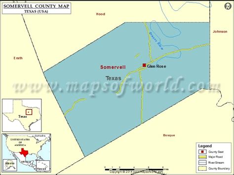 Somervell County Map Texas