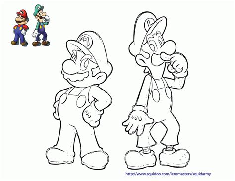 Super Mario Bros Luigi Coloring Pages - Coloring Home