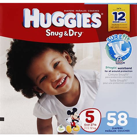 Huggies Snug And Dry Diapers Size 5 58 Count Packaging May Vary