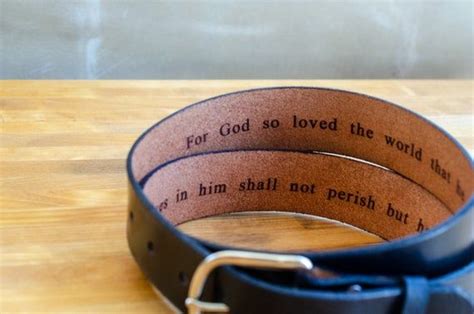 Bible Belt Leather Belt With Secret Bible Verse Inside Bible Belt