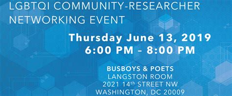 Lgbtqi Community Researcher Networking Event The Dc Center For The Lgbt Community