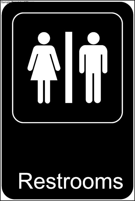 Restrooms Sign Template Sample Templates